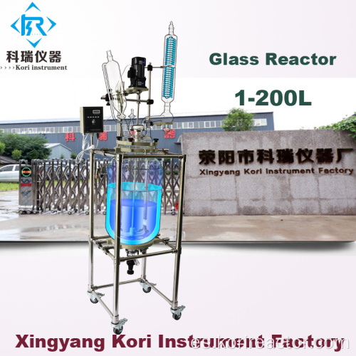 Reactor de vidrio encamisado Reactor de vidrio de doble capa 100L
